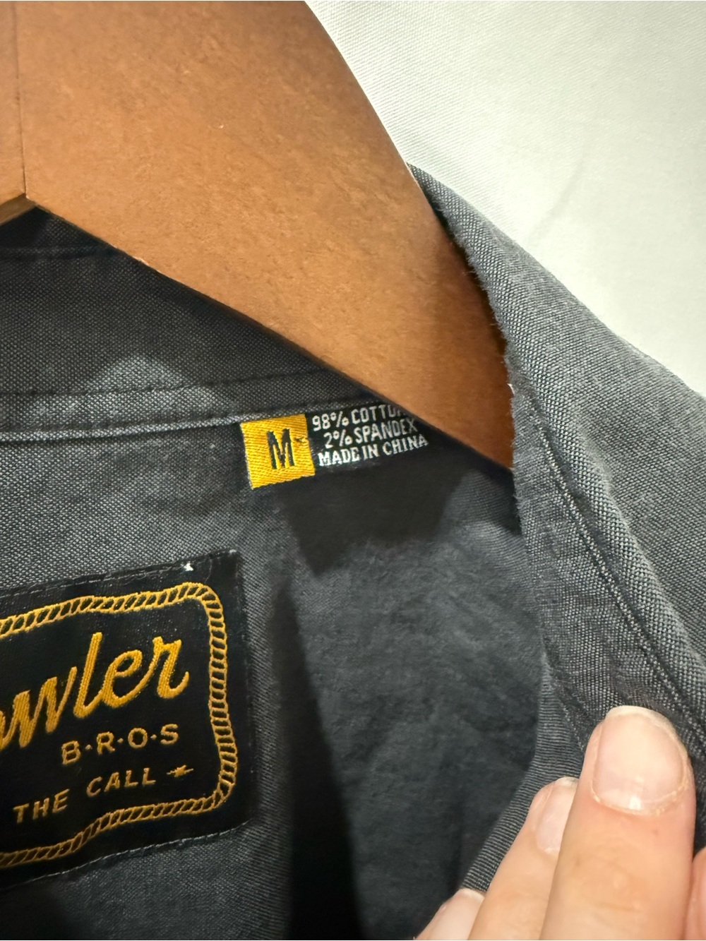 Howler Brothers Charcoal Embroidered Western Snap Shirt Jacket - Picture 5 of 9
